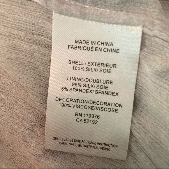 Helmut Lang 100% Silk Gray and White Sheer Mars Print Shirt - Picture 7 of 7